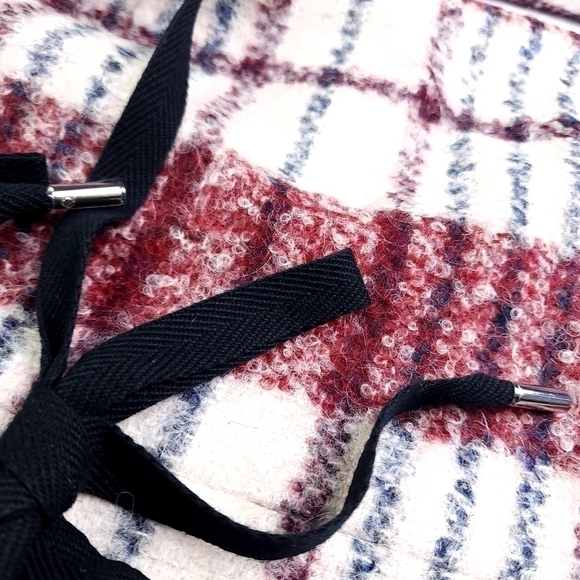 Derek Lam 10 Crosby Wool Blazer White Red Plaid Sz 4 - Picture 7 of 12